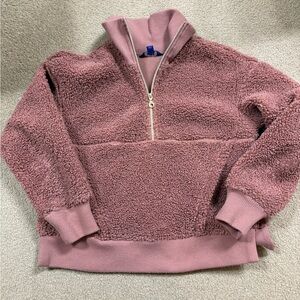 JoyLab Pink Half-Zip fleece heavyweight pullover. Mint condition. Size Small